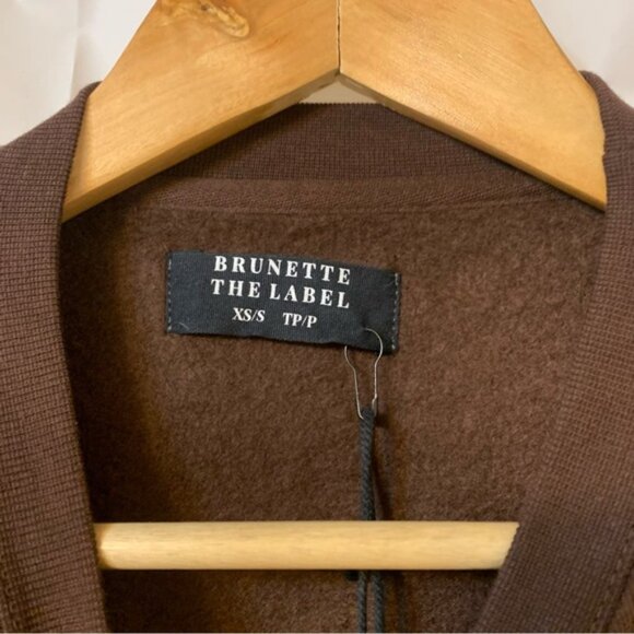 Brunette The Label Core Crew BLONDE French Press Brown XS/S NWT - Picture 6 of 11